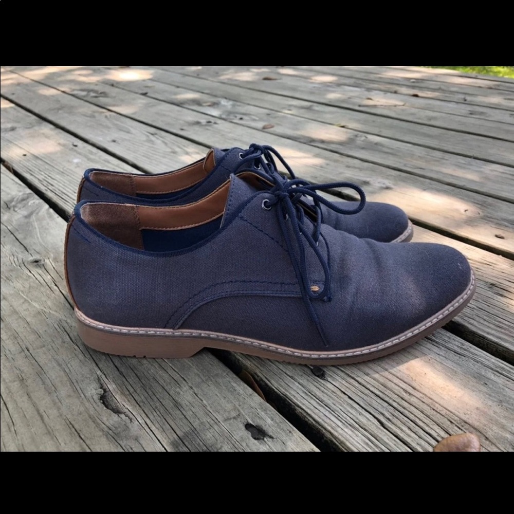 Steve Madden Men’s Dress Shoes Navy Blue Oxford